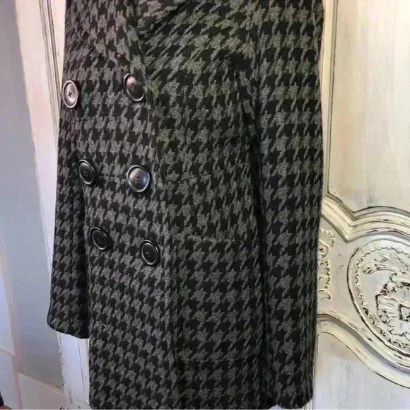 Bar Ill Double-breasted Wool-blend Pea Coat Black/Grey, Size Small - Picture 3 of 9